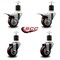 Service Caster 3'' Maroon Poly Swivel 1-7/8'' Expanding Stem Caster Set 2 Total Lock Brakes, 4PK SCC-EXTTL20S314-PPUB-MRN-2-S-2-178 - alternate 4